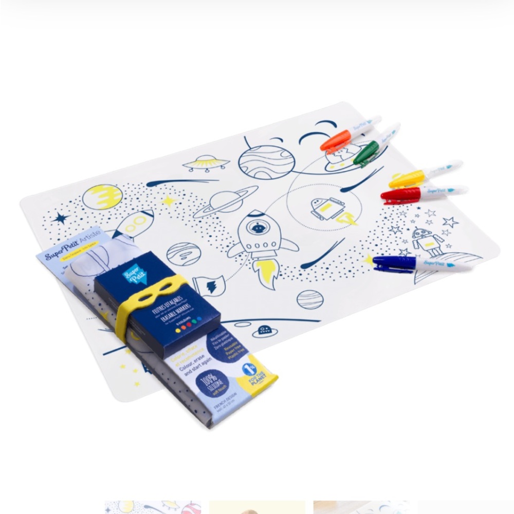 SuperPetit Artist Silicone Coloring Mat Set NWT